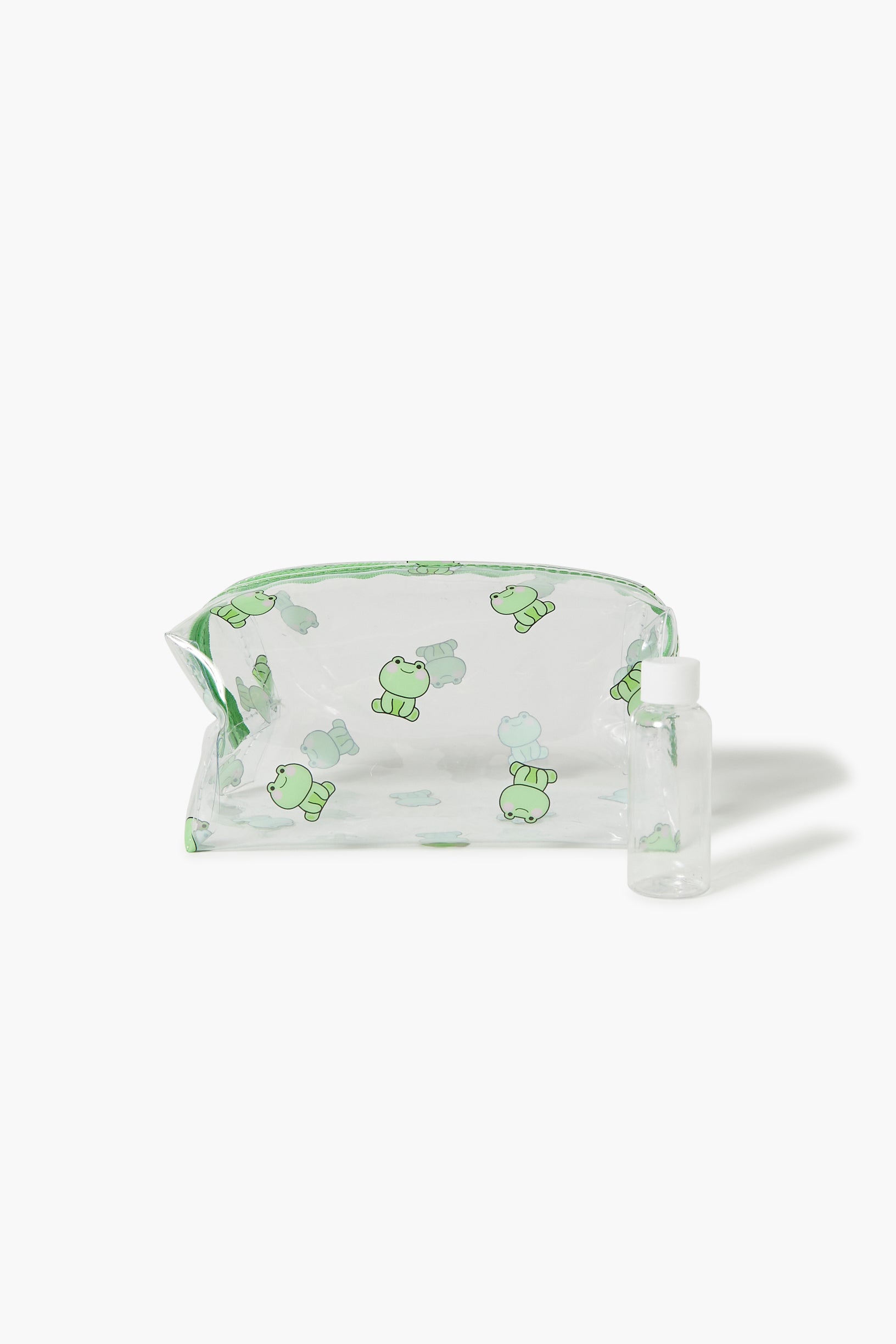 Cleargreen Clear Frog Print Makeup Bag