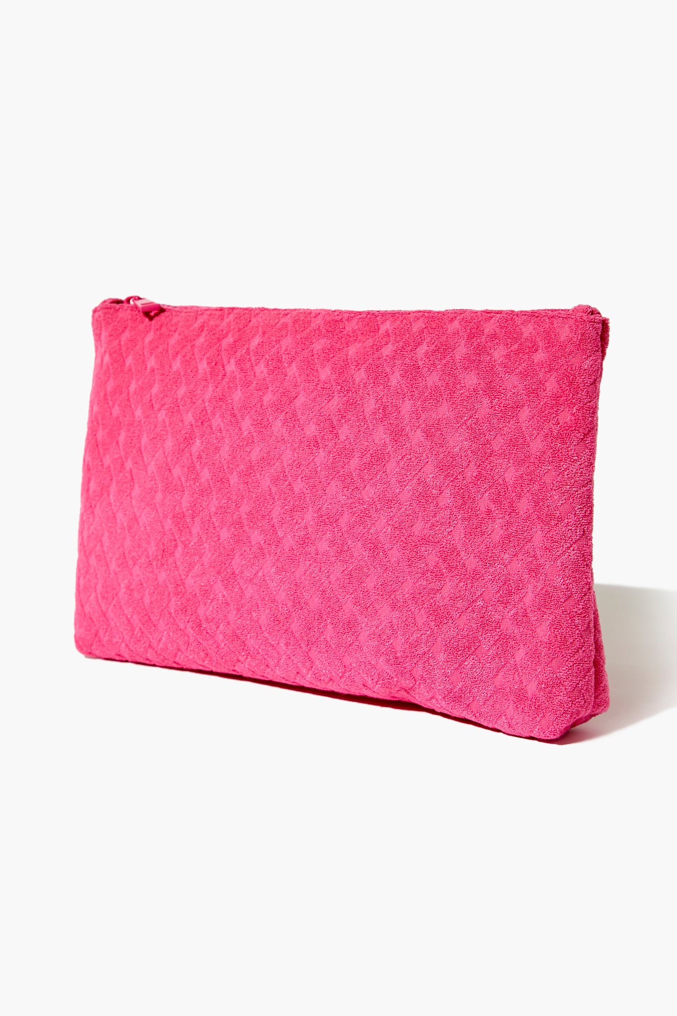 Hot Pink Textured Makeup Bag 1