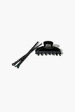 Black Hair Claw Clip & Hair Stick Set 1