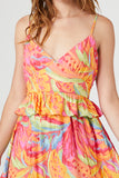 Pinkmulti Tropical Ruffle-Trim Mini Dress 4