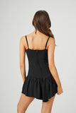 Black Ruffled Sweetheart Cami Mini Dress 2