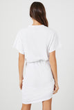 White Ruched Midi T-Shirt Dress 3