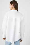 White Oversized Poplin Shirt 2