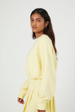 Light Yellow French Terry Drop-Sleeve Pullover 3