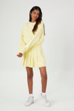 Light Yellow French Terry Drop-Sleeve Pullover