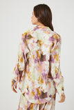 Pinkmulti Abstract Floral Print Oversized Shirt 2
