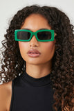 Green/Black Rectangular Frame Sunglasses 2