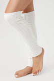 White Ribbed Knit Leg Warmers 1