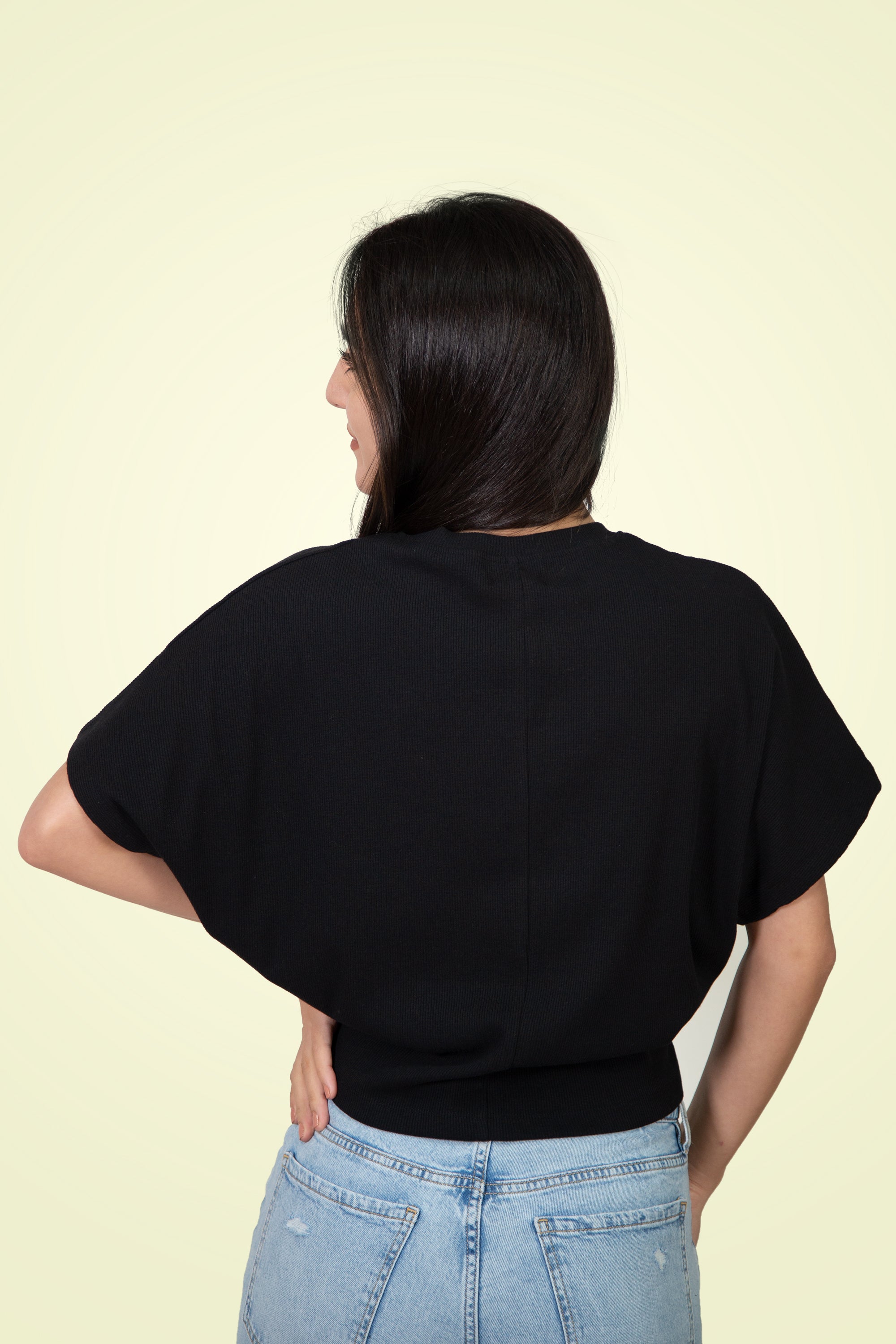 Black Freestyle Batwing-sleeve Top 2