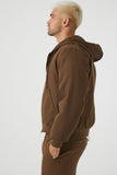 Brown Hooded Zip-up Jacket 1