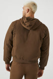 Brown Hooded Zip-up Jacket 2
