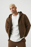 Brown Hooded Zip-up Jacket 4