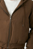 Brown Hooded Zip-up Jacket 5