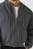 Grey Hooded Zip-up Jacket 4