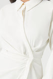 Vanilla Pleated Maxi Shirt Dress 8