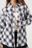 Black/Multi Frayed Plaid Flannel Shirt 4