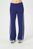 Blue French Terry Wide-Leg Pants 1