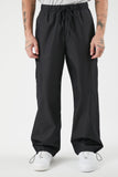 Black Slim-Fit Drawstring Pants 1