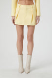 Yellow Pleated Mini Skirt 1