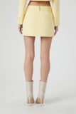 Yellow Pleated Mini Skirt 3