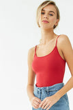Red Basic Organically Grown Cotton Thick-Strap Cami 1