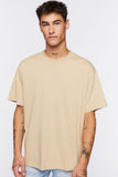 Taupe High-Low Crew Tee 1