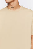 Taupe High-Low Crew Tee  2