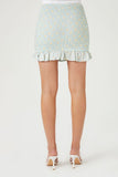 Mint/Multi Smocked Ruffle-Trim Mini Skirt 5