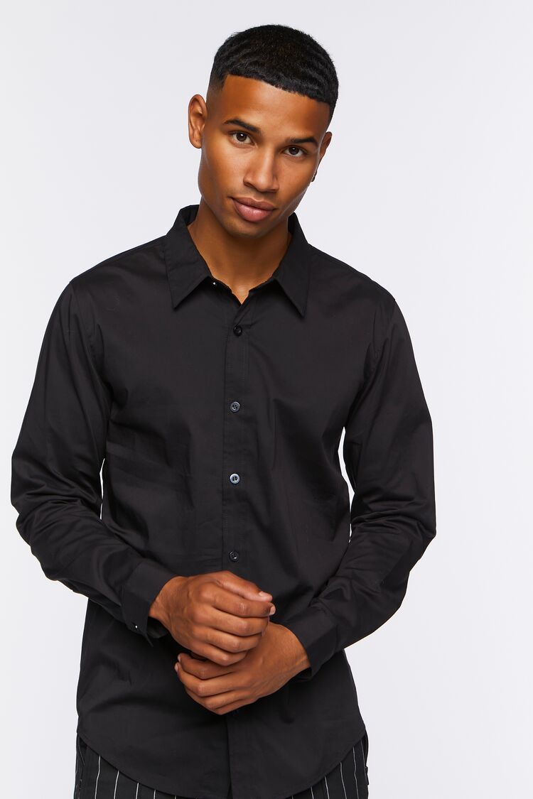 Black Collared Long-Sleeve Shirt 1