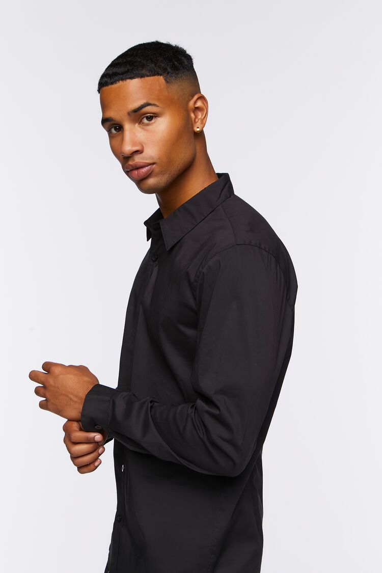 Black Collared Long-Sleeve Shirt 3