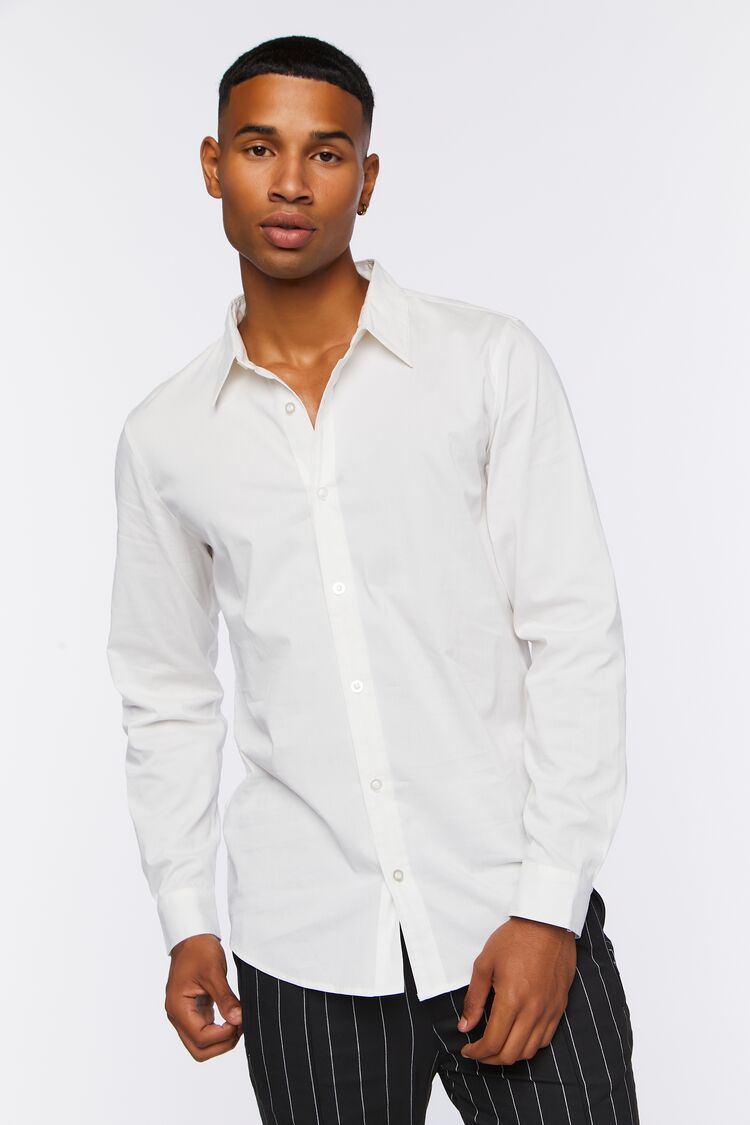 White Collared Long-Sleeve Shirt 1