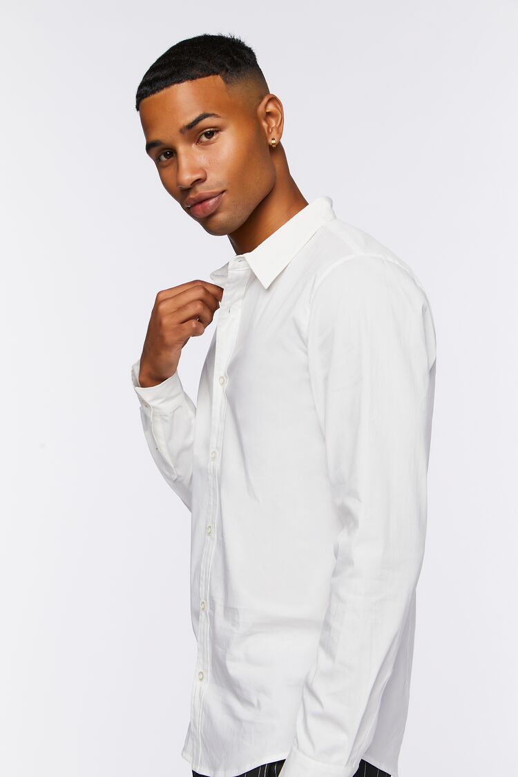 White Collared Long-Sleeve Shirt 3