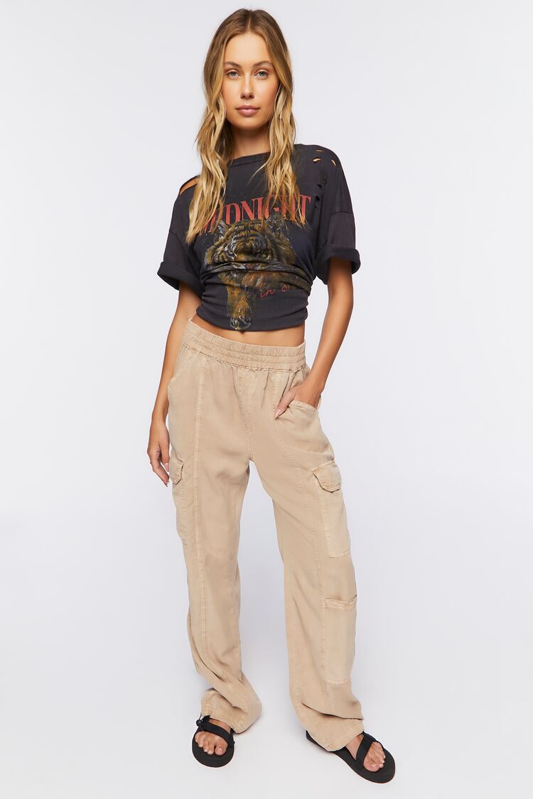 Taupe Baggy Cargo Pants 5