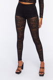 Black Lace Sheer legging 2