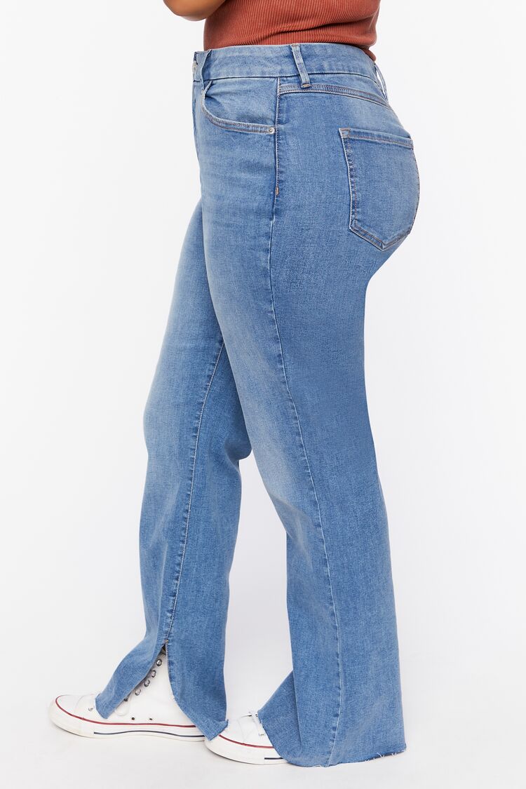 Light denim Plus Size High-Rise Bootcut Jeans 2