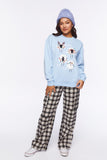 Blue multi Holiday Sheep Graphic Pullover 1
