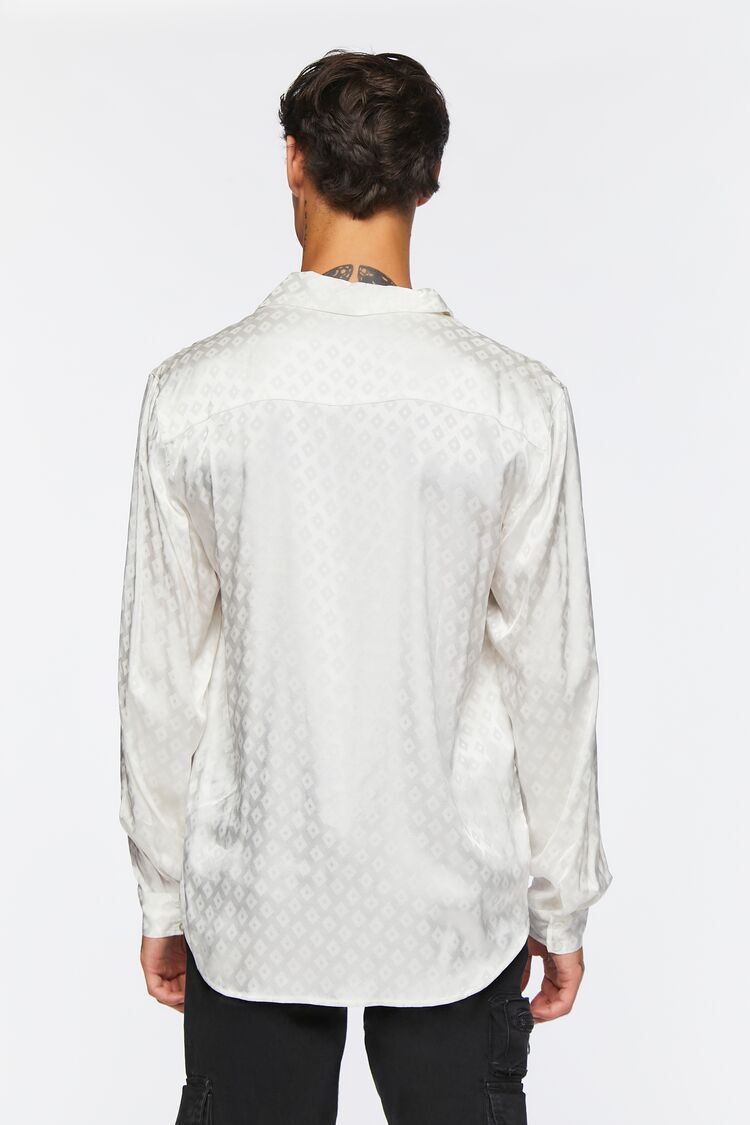 Cream Diamond Long-Sleeve Shirt 4