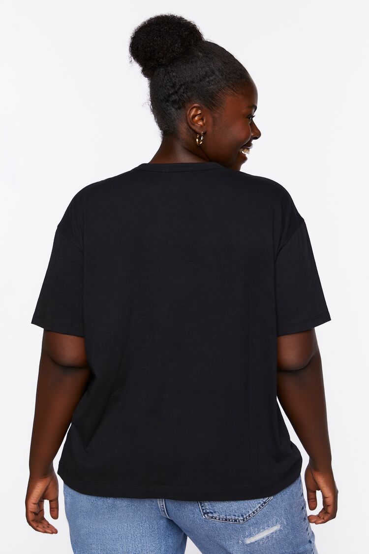 Black Plus Size Relaxed Crew Tee 4