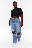 Black Plus Size Relaxed Crew Tee