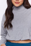 Heathered Mock Neck Pullover