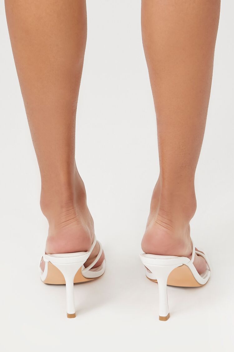 White Strappy Stiletto Heels 3