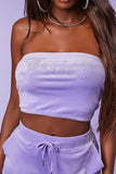 Lavender Juicy Couture Velour Tube Top  2