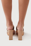 Nude Faux Leather Open-Toe Block Heels 3