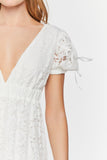 White Plunging Lace Maxi Dress 2
