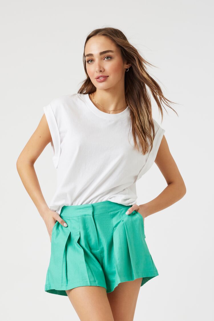Latigobay  Linen-Blend Pleated Trouser Shorts