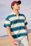 Azure/multi Striped Polo Shirt 5