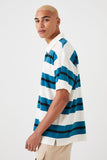 Azure/multi Striped Polo Shirt 3
