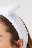 Blue Multi Plush Bow Headwrap 2