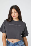 Charcoal Multi Psalm Cropped Graphic Tee