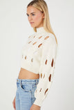 Cream Turtleneck Cutout Sweater 3